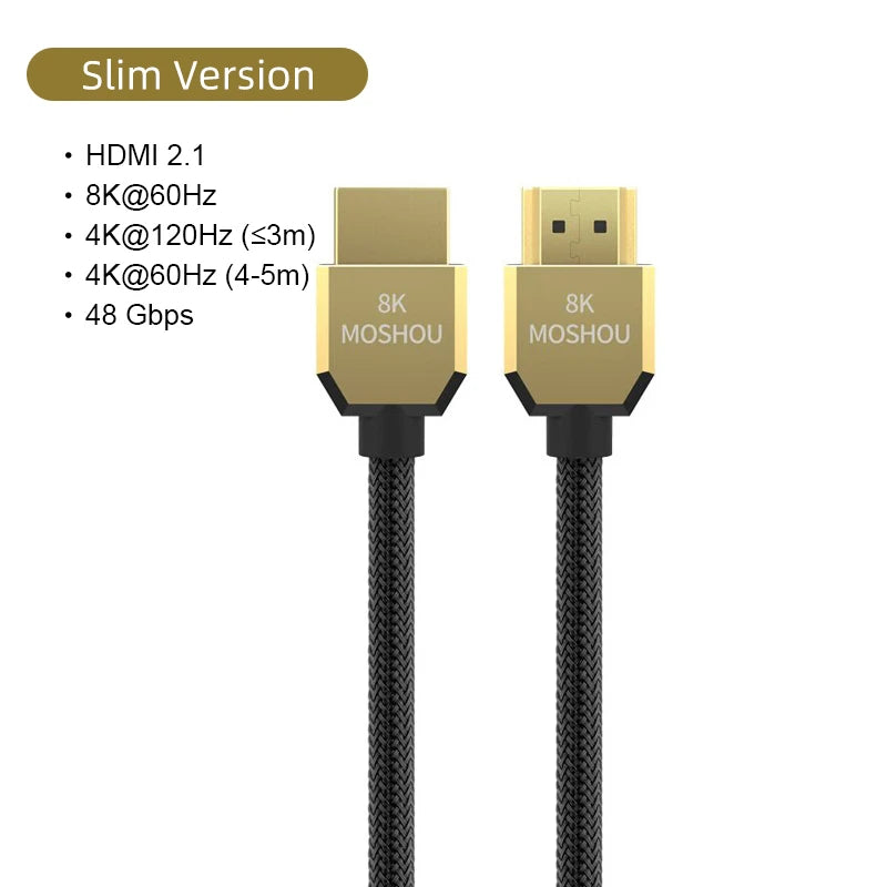 8K HDMI 2.1 Cable, 48Gbps - Gaming Accessories from Linloft.