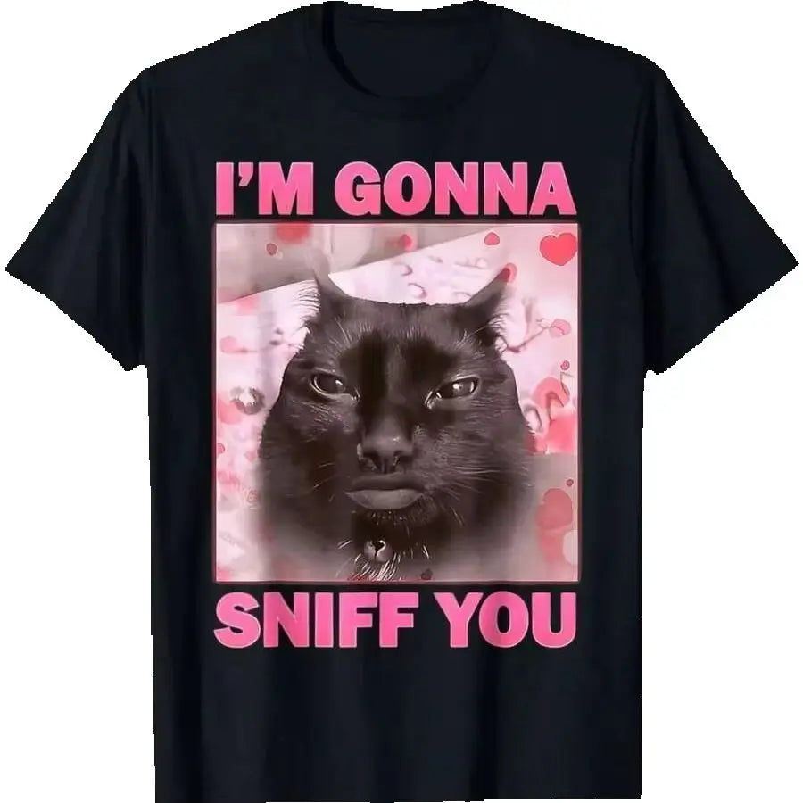 Funny Cat Meme Cotton T-Shirt - T-Shirts from Linloft.