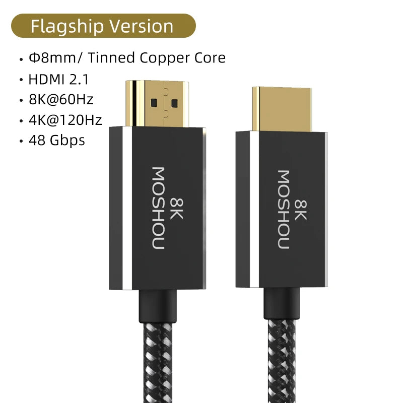 8K HDMI 2.1 Cable, 48Gbps - Gaming Accessories from Linloft.