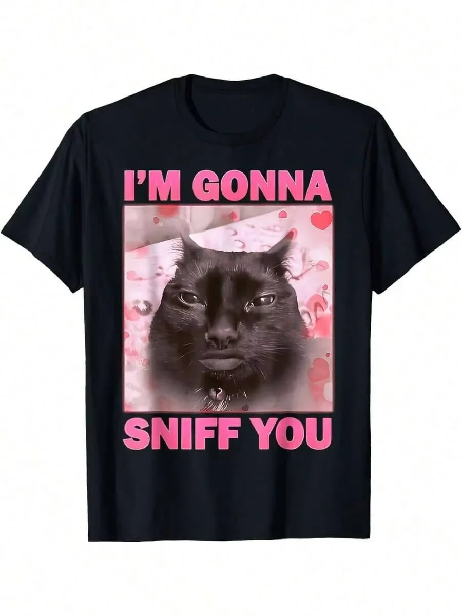 Funny Cat Meme Cotton T-Shirt - T-Shirts from Linloft.