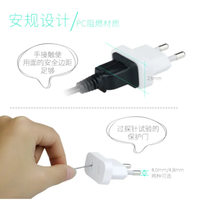 1pcs 220V Power Plug Adapter US To EU Euro Europe Plug Power Plug Converter Travel Adapter US to EU Adapter Electrical Socket