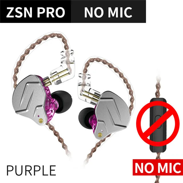 KZ ZSN PRO 1BA 1DD Hybrid Technology HIFI Metal In Ear Earphones Bass Earbud Sport Noise Cancelling Headset KZ ZSTX ZSX ZS10 PRO - Electronics & Accessories from Linloft.
