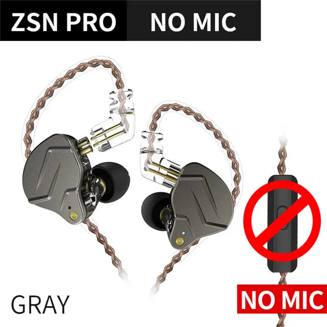 KZ ZSN PRO 1BA 1DD Hybrid Technology HIFI Metal In Ear Earphones Bass Earbud Sport Noise Cancelling Headset KZ ZSTX ZSX ZS10 PRO - Electronics & Accessories from Linloft.