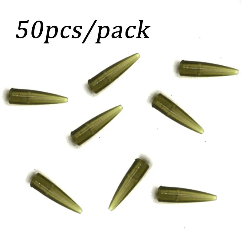 Anti-Tangle Carp Rig Sleeves and Aligners, 50-Pack - Fishing Hooks from Linloft.