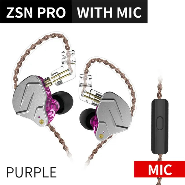 KZ ZSN PRO 1BA 1DD Hybrid Technology HIFI Metal In Ear Earphones Bass Earbud Sport Noise Cancelling Headset KZ ZSTX ZSX ZS10 PRO - Electronics & Accessories from Linloft.