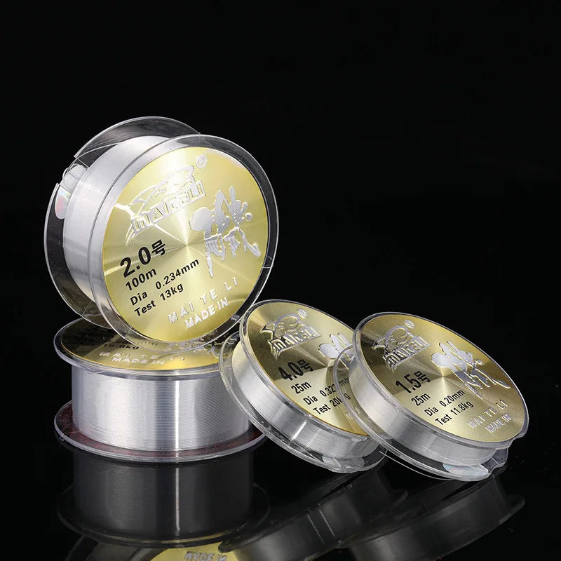 2pcs/lot Fishing Line Strong Pulling Nylon 100m 25m Wedkarstwo Peche Rock Lure  Super Strength Wear Resistant Fishing Line Pesca