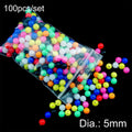 100pcs New Mixed Color Stoppers PE Plastic Fishing Cross Beads Drill  Double Pearl  Floats Balls