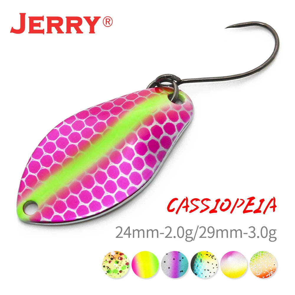Jerry Cassiopeia Trout Spoon Fishing Lure Saltwater Artificial Bait With Sharp Hooks 2g 3g Bass Spoon Pecsa Tackle