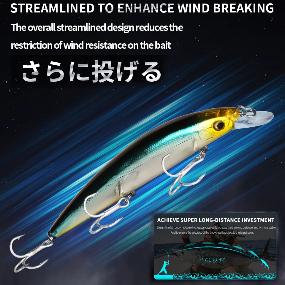 Minnow Lure, 128mm - Fishing Tackle from Linloft.