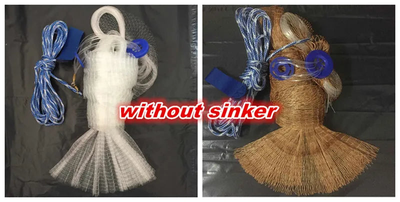 Redfish-1.2-3.6m Fishing Net without Sinker, Outdoor Sport, Hand Throw Network, Small Mesh, USA Style, Gillnet Tool