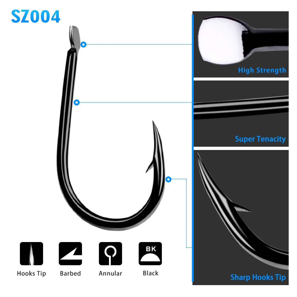 100pcs/lot ISEAMA Fishhook 1#-15# Single Jig Hook Peche High Carbon Steel Carp Fishing Hook Anzol Pesca Treble Hooks Tackle