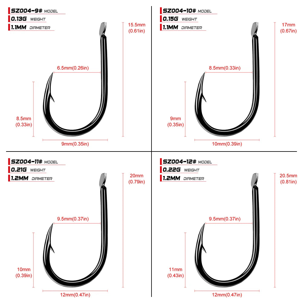 100pcs/lot ISEAMA Fishhook 1#-15# Single Jig Hook Peche High Carbon Steel Carp Fishing Hook Anzol Pesca Treble Hooks Tackle