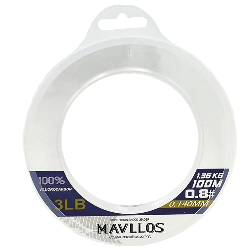 Mavllos 100% 100M Fluorocarbon Fishing Line Carp Super Strong  Leader Carbon Fiber Saltwater Fly Fishing Line Monofilament Lines