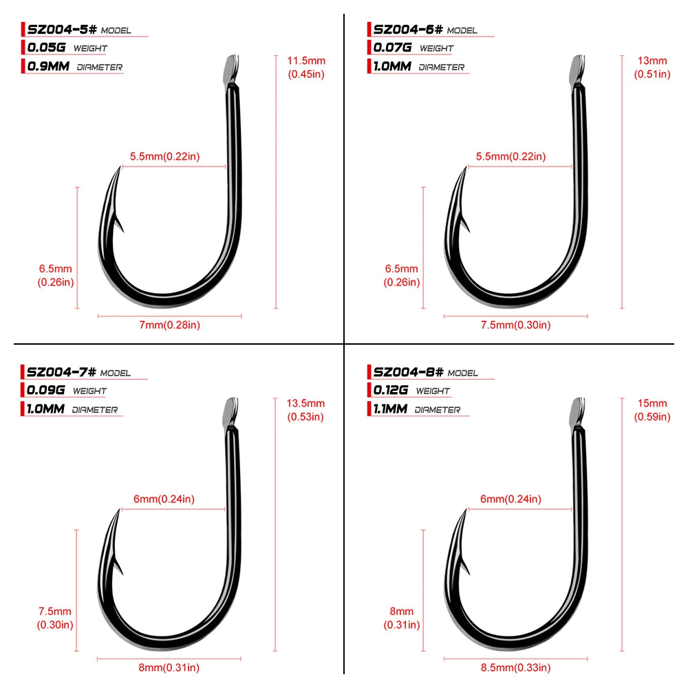 100pcs/lot ISEAMA Fishhook 1#-15# Single Jig Hook Peche High Carbon Steel Carp Fishing Hook Anzol Pesca Treble Hooks Tackle