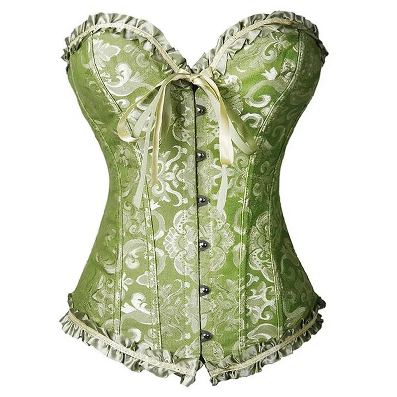 Brocade Steampunk Corset Top - Apparel & Accessories from Linloft.