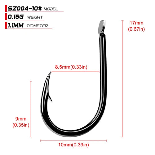 100pcs/lot ISEAMA Fishhook 1#-15# Single Jig Hook Peche High Carbon Steel Carp Fishing Hook Anzol Pesca Treble Hooks Tackle - Fishing Hooks from Linloft.
