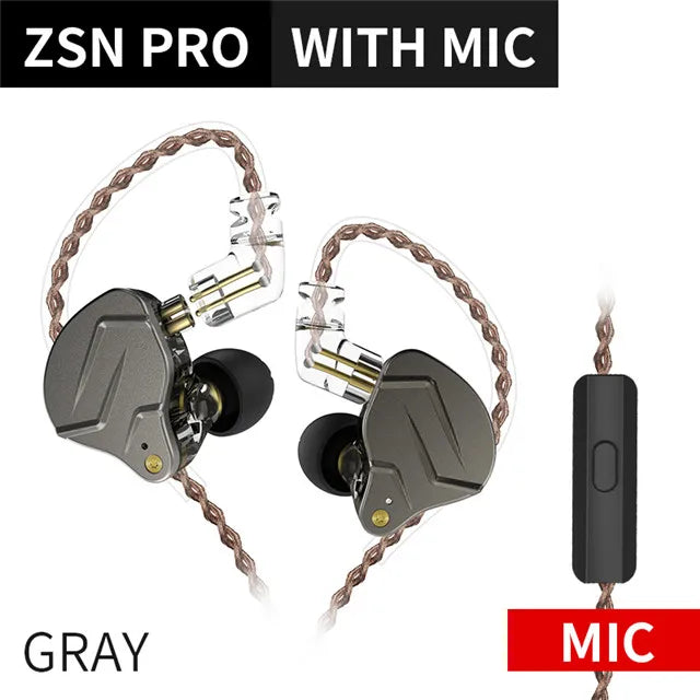KZ ZSN PRO 1BA 1DD Hybrid Technology HIFI Metal In Ear Earphones Bass Earbud Sport Noise Cancelling Headset KZ ZSTX ZSX ZS10 PRO - Electronics & Accessories from Linloft.