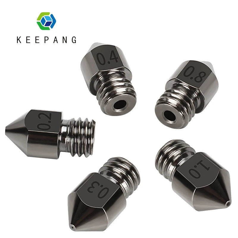 Hardened Steel MK8 3D Printer Nozzle - 3D Printing Accessories from Linloft.