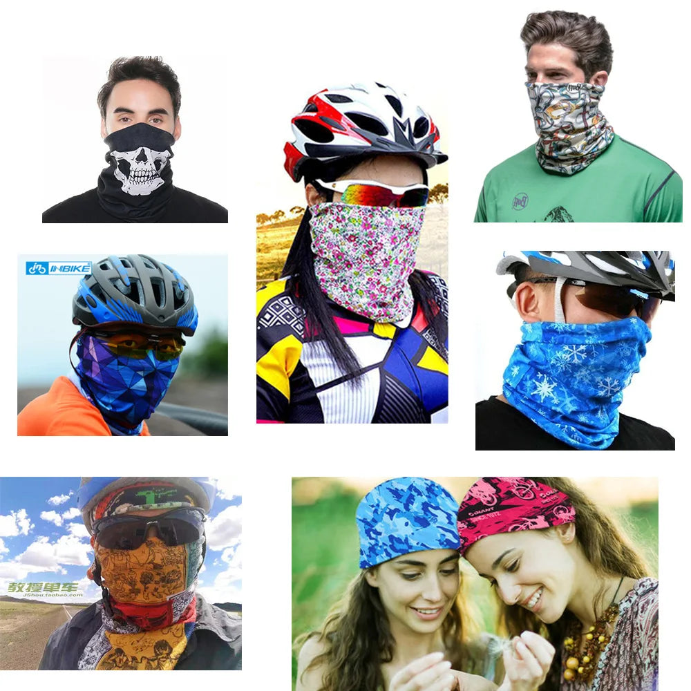 Fish Patern Angling Face Cover Mask Sun Protective Bandana Men Women Outdoor Fishing Balaclava Neck Gaiter Multiuse Headscarf
