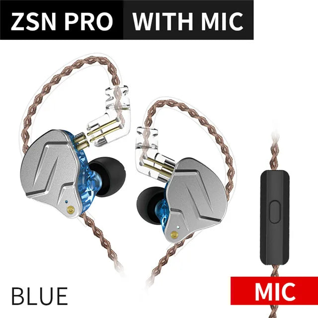 KZ ZSN PRO 1BA 1DD Hybrid Technology HIFI Metal In Ear Earphones Bass Earbud Sport Noise Cancelling Headset KZ ZSTX ZSX ZS10 PRO - Electronics & Accessories from Linloft.