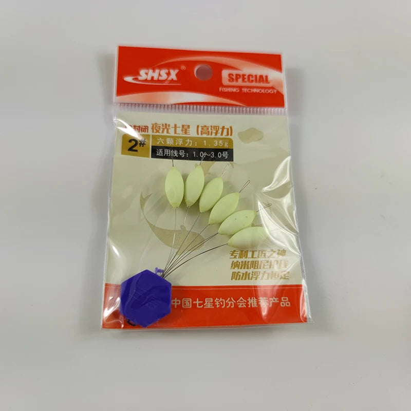 5Packs/lot Luminous Fishing Float 000#-5# Glowing Seven-star Float Light Bobber Night Vision Fishing Tackle Accessory B333 - Fishing Tackle from Linloft.