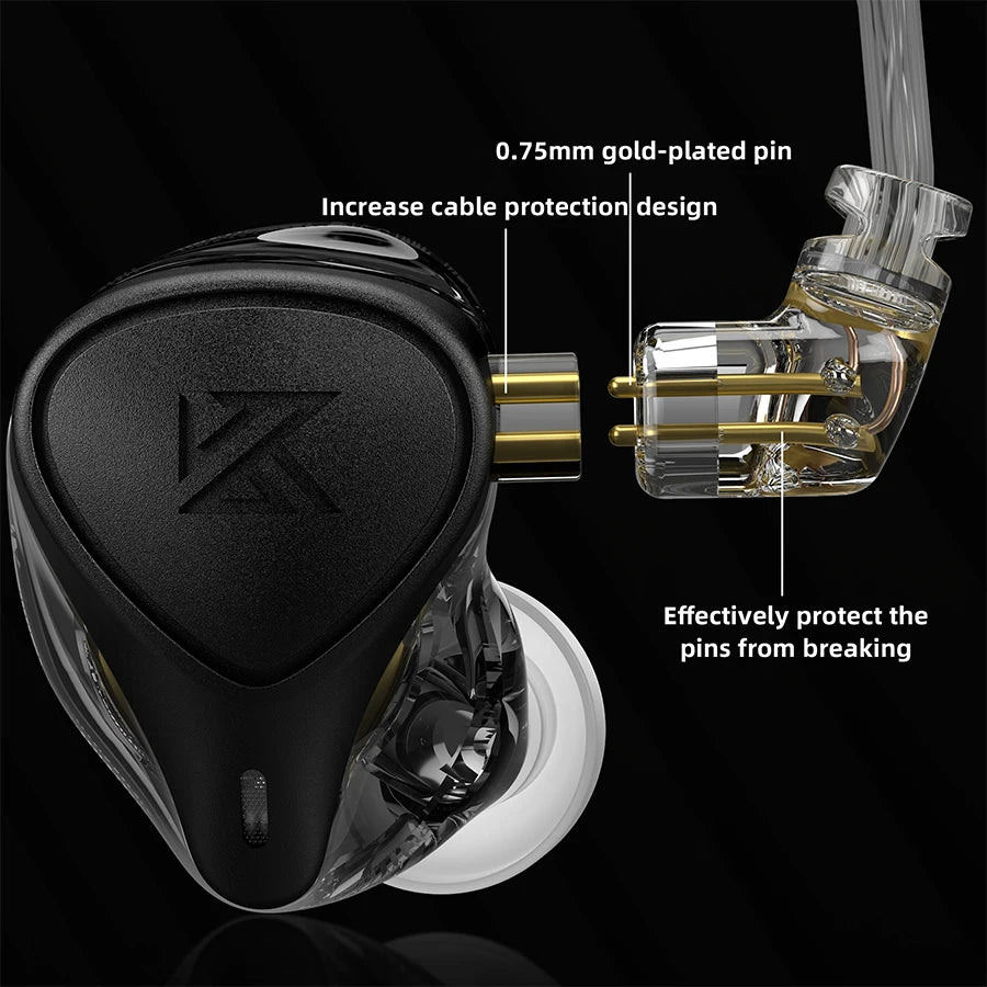 KZ ZEX Pro Electrostatic +Dynamic+Balanced In-Ear Earphone Noice Cancelling Sport Game HIFI Headset ZS10 ZSN PRO EDX EDC ZSX - Electronics & Accessories from Linloft.