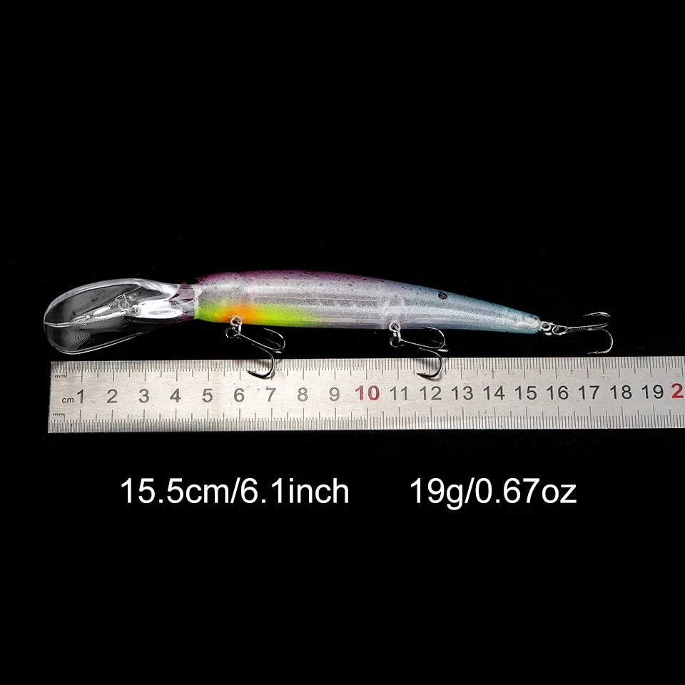 WALK FISH 1PCS 120mm/20g Floating Minnow Lure Trolling Wobbler Saltwater Crankbait Bandit Minnow Bass Pike Bait Fishing Tackle
