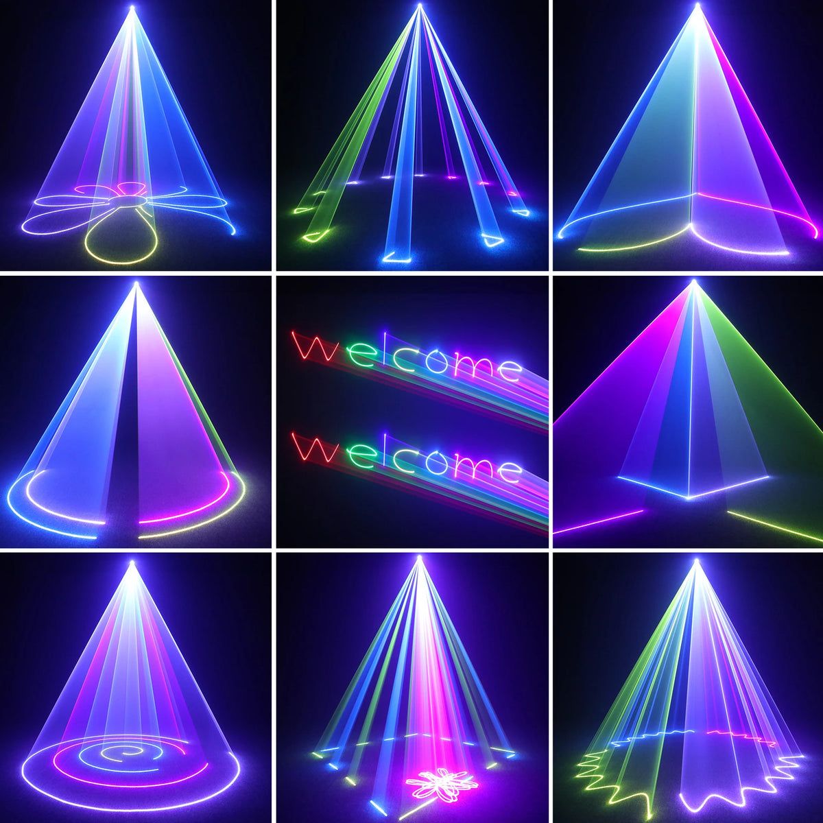 U'King 100W Animation DJ LS Light RGB DJ Disco Party Light 3D Animation LS Projector DMX Control for Christmas Halloween