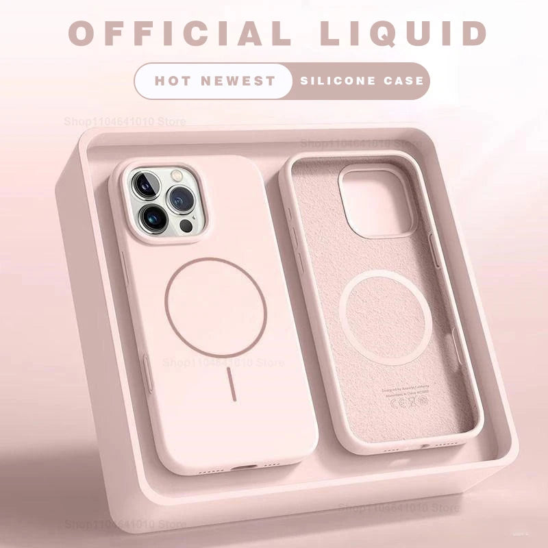 MagSafe Magnetic Silicone iPhone Case - Electronics & Accessories from Linloft.