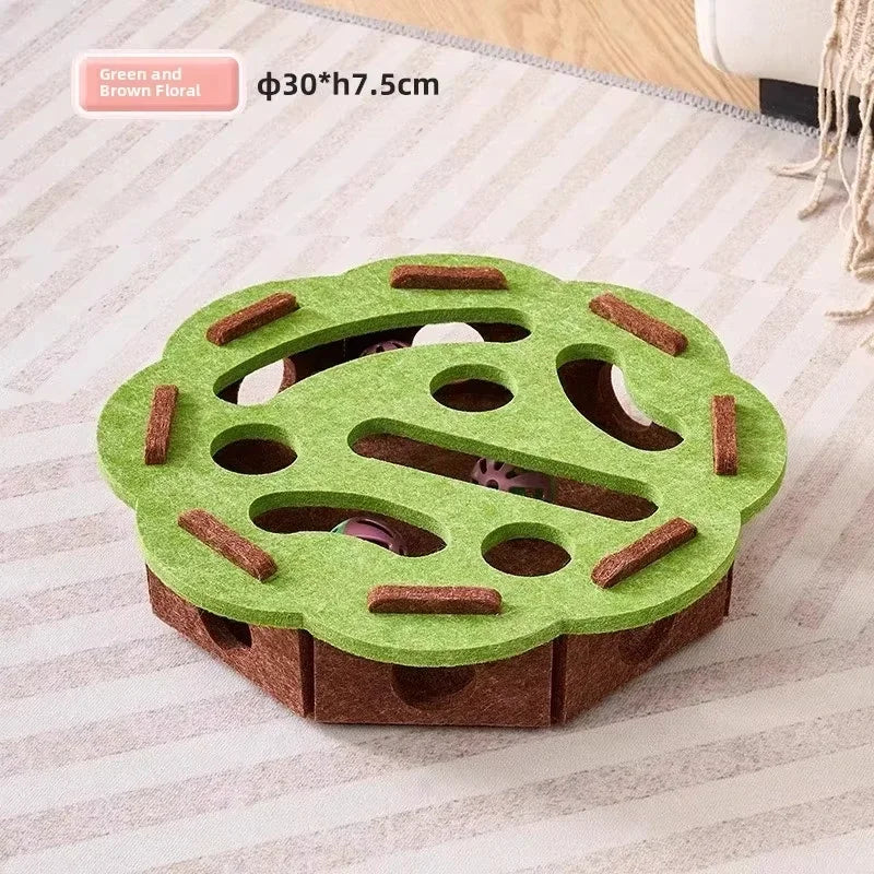 Cat Felt Puzzle Box Interactive Toy