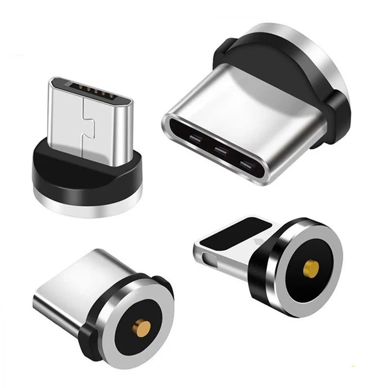 2022 New Round Magnetic Cable plug Type C Micro USB C Plugs Fast Charging Phone Microusb Type-C Magnet Charger Plug - Electronics & Accessories from Linloft.