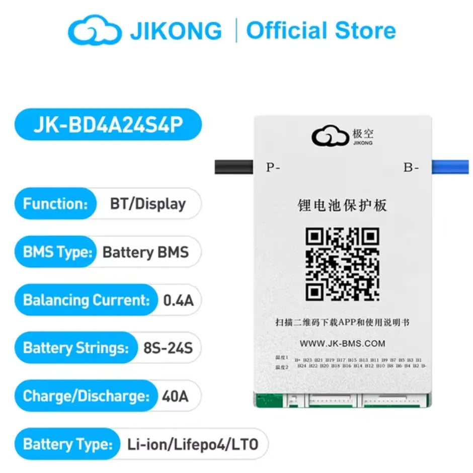 JK Smart Active Balance BMS for LiFePO4 - Electronics & Accessories from Linloft.
