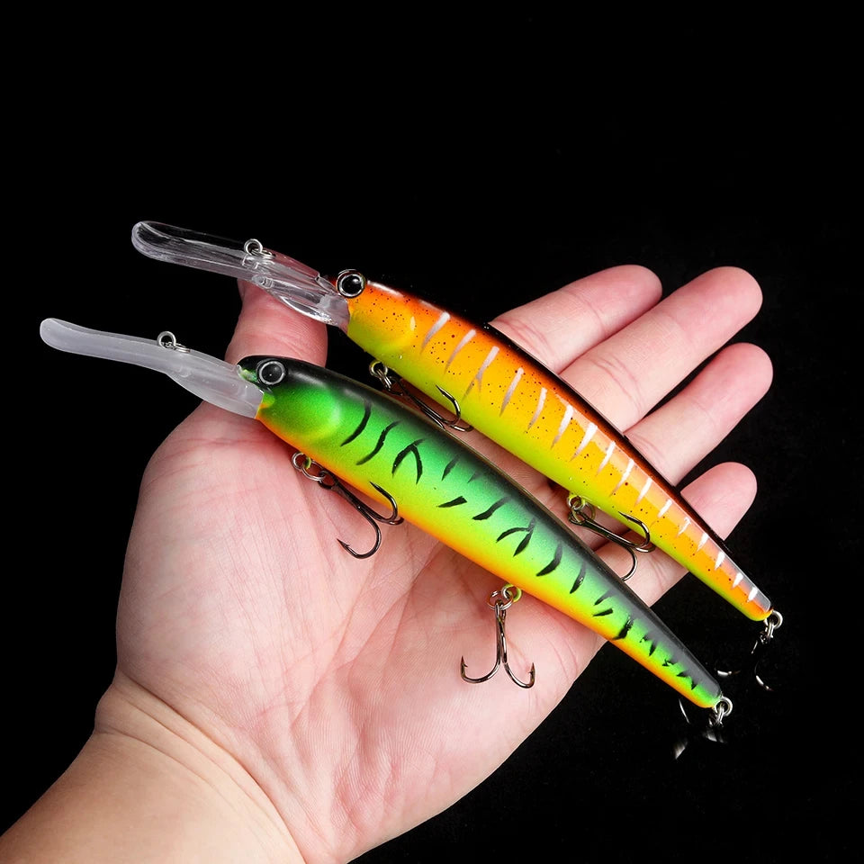 WALK FISH 1PCS 120mm/20g Floating Minnow Lure Trolling Wobbler Saltwater Crankbait Bandit Minnow Bass Pike Bait Fishing Tackle