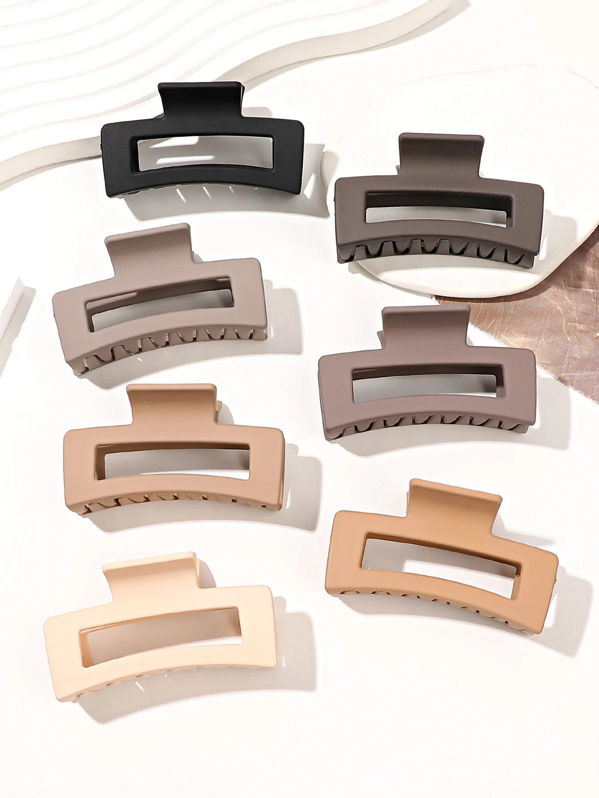 Hair Claw Clips 7pcs Matte - Apparel & Accessories from Linloft.