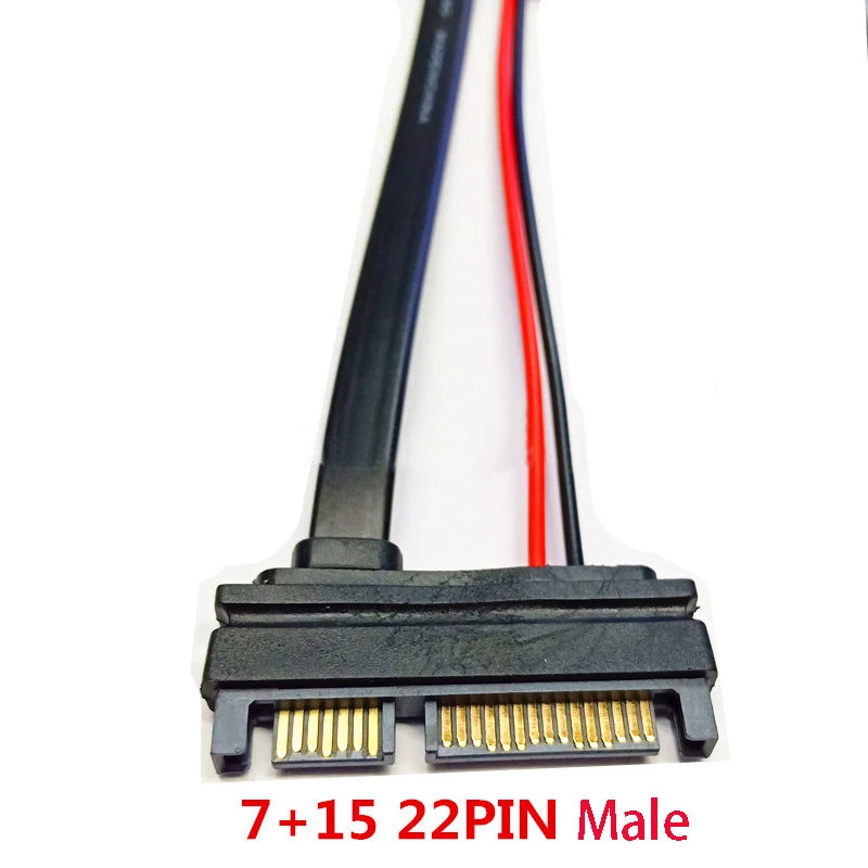 SATA 13Pin to 22PIN Converter Cable CD Drive Hard Disk SSD Power Data Wire 7+15 Female to 7+6 Male 22 Pin Male to 13Pin Male Ada