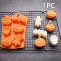 Halloween Moulds Nonstick Silicone Pumpkin Mold Skull Bat Ghost Shape Chocolate Candy Mold Baking Cake Pudding Cookie Cupcakes