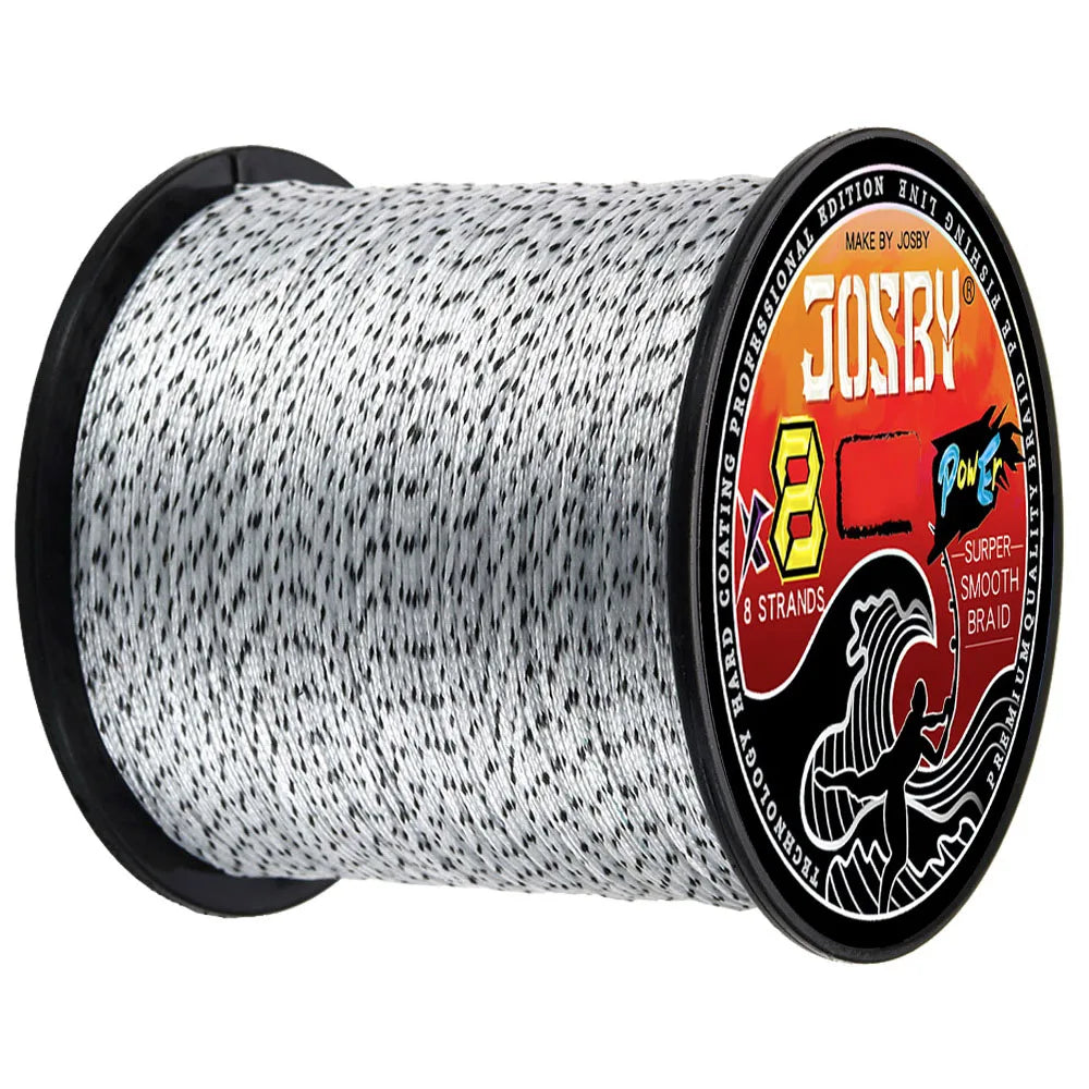 JOSBY Japan 8X 8 Strands Braided Fishing Line 100M 300M 500M Multifilament Speckled PE Wire Fly Sea Saltwater Freshwater Pesca - Fishing Tackle from Linloft.
