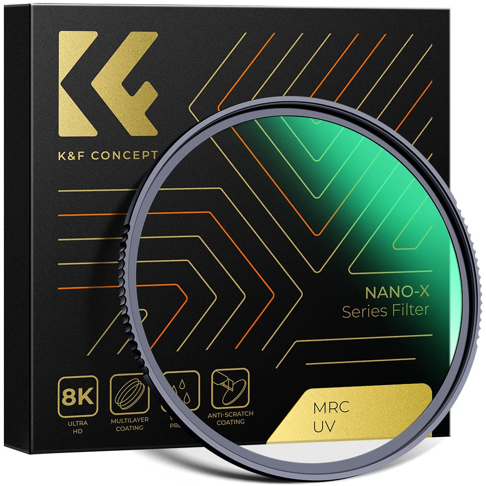 K&F CONCEPT UV Filter Lens Multi Coated Protection Nanotech Coatings Ultra Slim 49mm 52mm 58mm 62mm 67mm 77mm 86mm 95mm - Camera & Optic Accessories from Linloft.
