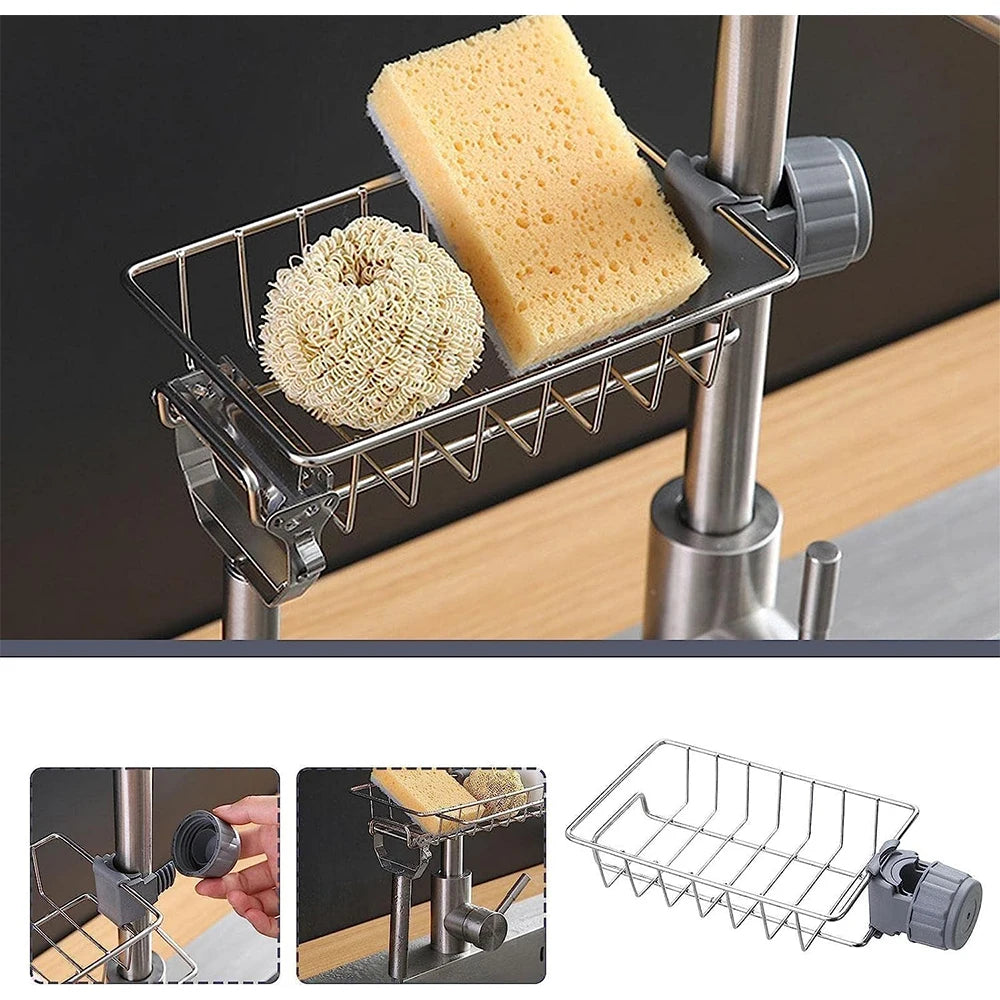 Kitchen Sink Sponge Drain Rack