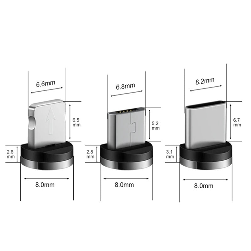 2022 New Round Magnetic Cable plug Type C Micro USB C Plugs Fast Charging Phone Microusb Type-C Magnet Charger Plug - Electronics & Accessories from Linloft.