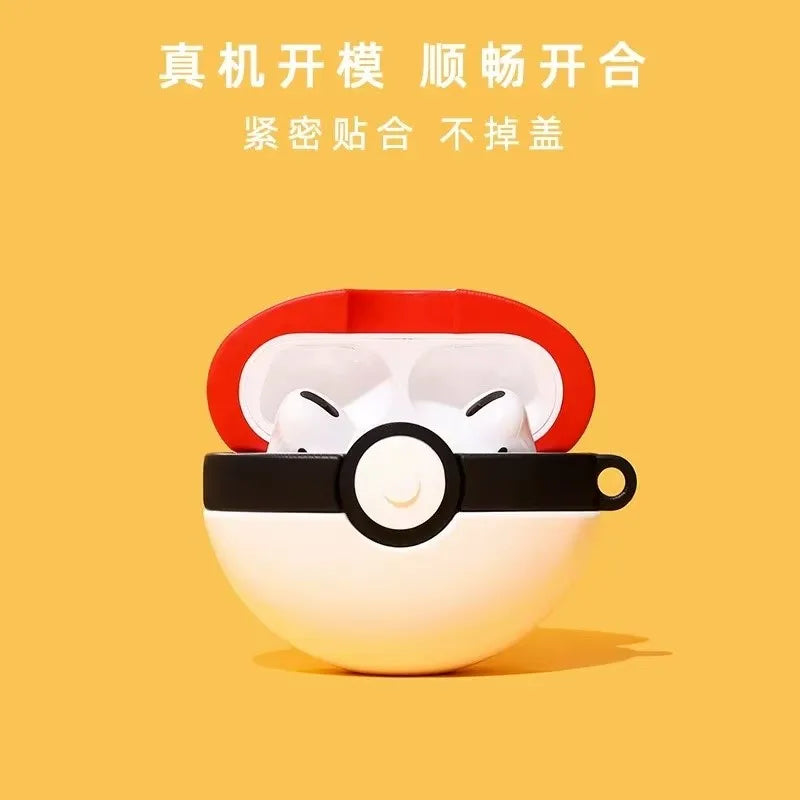 For Airpods 1 2 3 4 Pro Pro 2 Pro 3 Cute Cartoon SpongeBob Poké Ball Crayon Shin-chan Silicone Earphone Case Accessories Cover