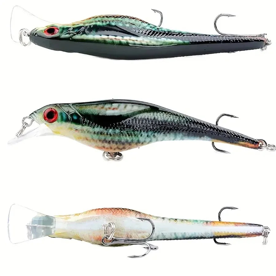 5PCS Hard Bait Artificial Swimbait Bass Pike Jerkbait Minnow Crankbait Wobbler For Fishing Lure Tackle Accessories Topwater Sea
