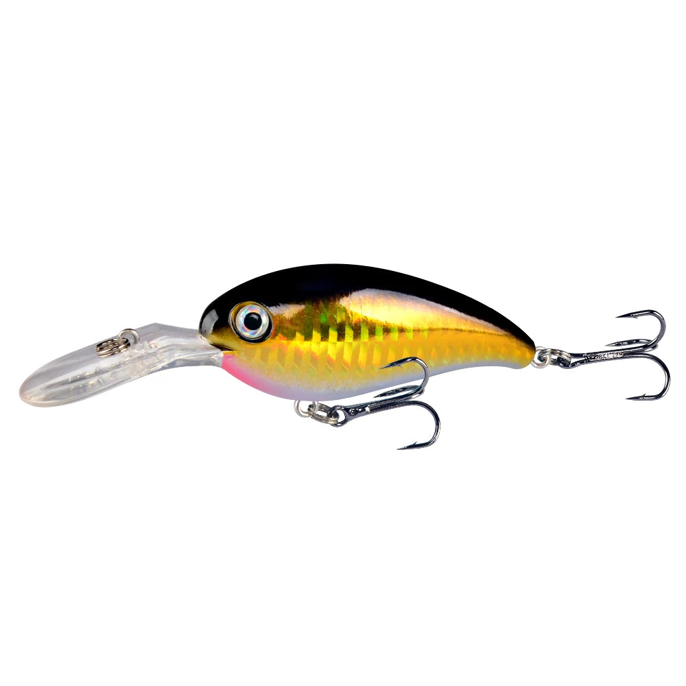 1pcs Crank Fishing Lure Artificial Hard Baits 10cm/15g Crankbait Jerkbait Wobbler Fishing Tackle Good Treble Hooks Tackle - Fishing Hooks from Linloft.