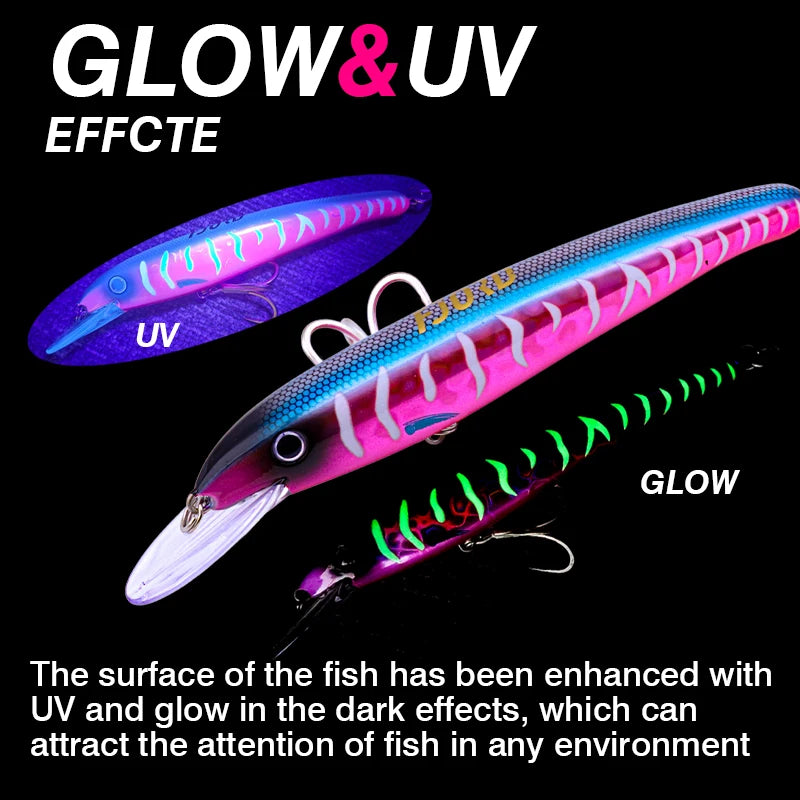 FJORD 190mm 51g Super Trolling Fishing Lure Floating Minnow Topwater Saltwater Hard Swimbaits Crankbaits Fishing Artificial Bait
