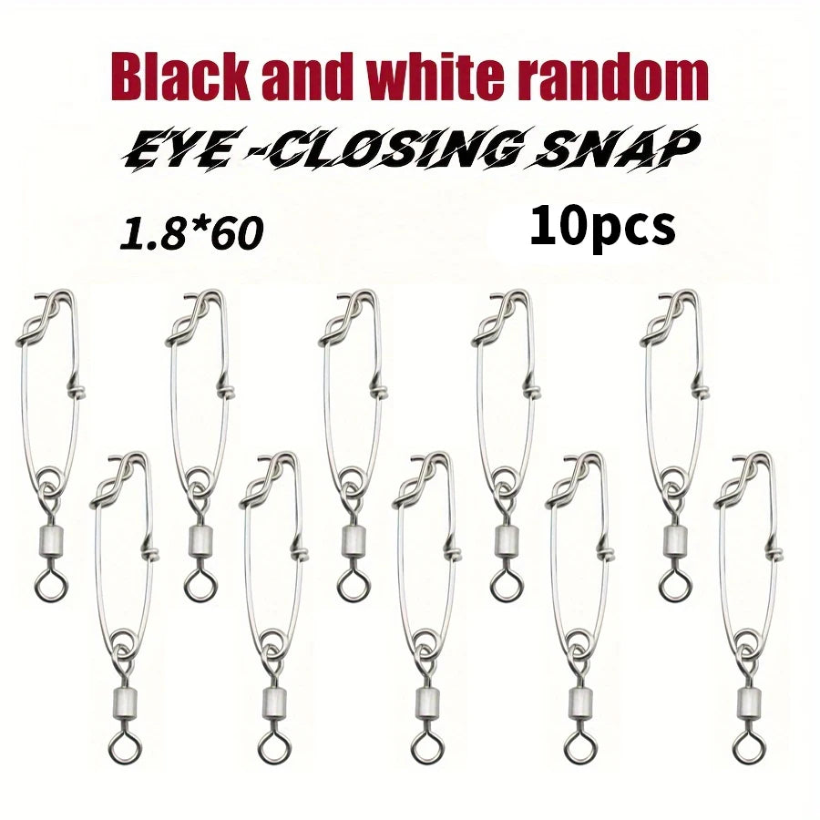5pcs Longline Fishing Swivel Snap, Stainless Steel Longline Snap Swivels, Fishing Accessories, Eye-opening And Eye Closing Pin - Fishing Tackle from Linloft.