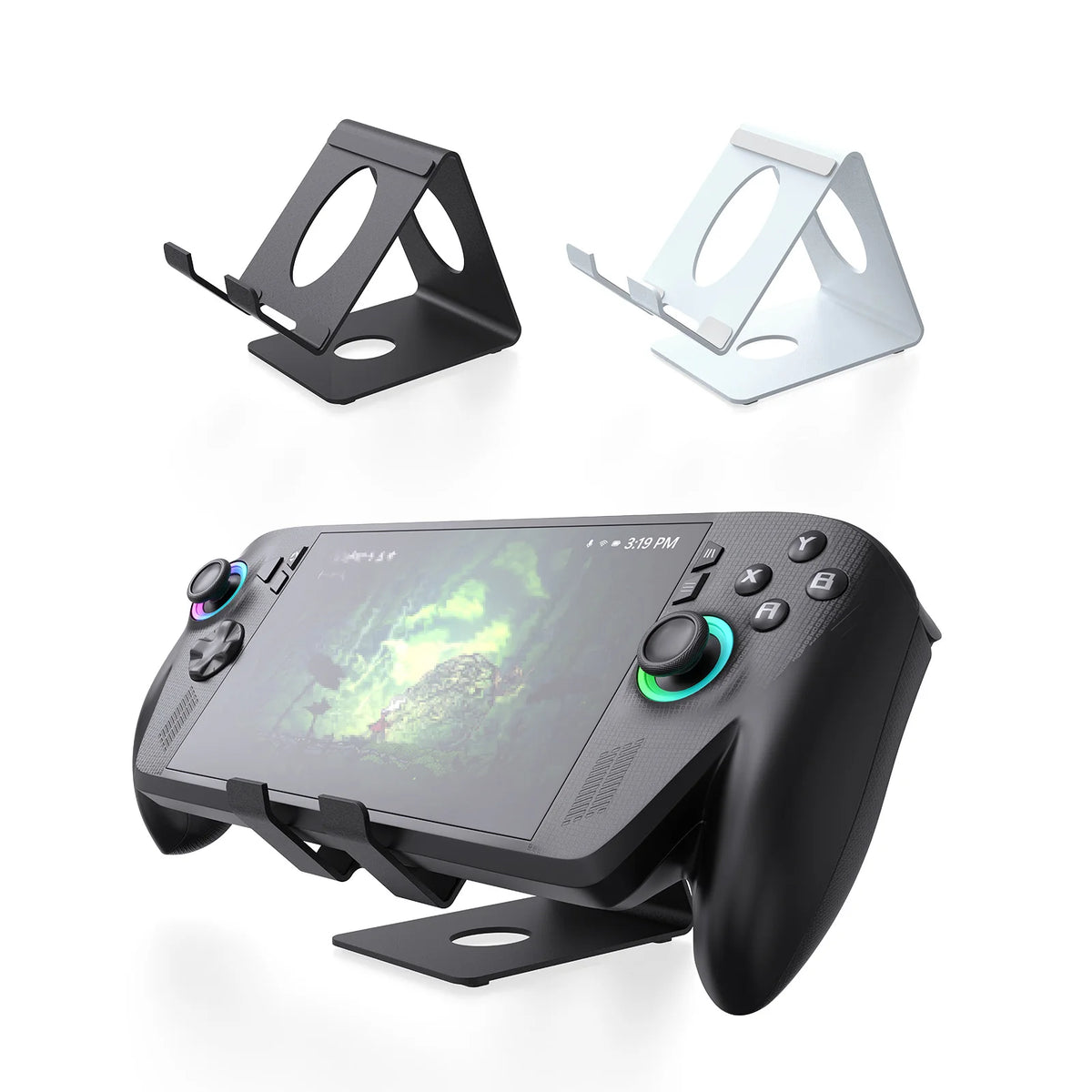 Desktop Stand Holder X155 for Game Console,Tablets Stand with Anti-Slip Silicone Pad Compatible with Steam Deck/ROG/Switch/Phone