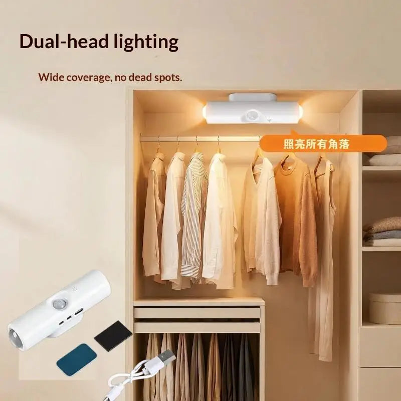 [J] Rechargeable Magnetic Wall Lamp LED Motion Sensor Light Color Night Light Automatic Room Lights