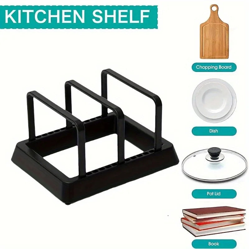 3-in-1 Kitchen Pot Lid Drying Rack