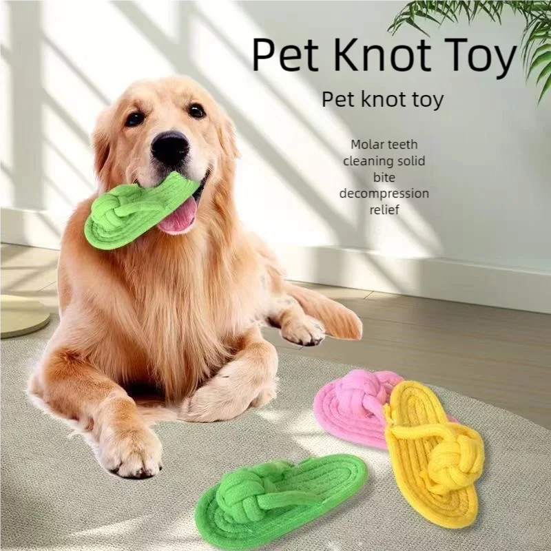 Pet Interactive Chewing Toy Cotton Slipper Rope for Small to Large Dogs Teeth Training Molar Dog Accessory - Pet Supplies from Linloft.