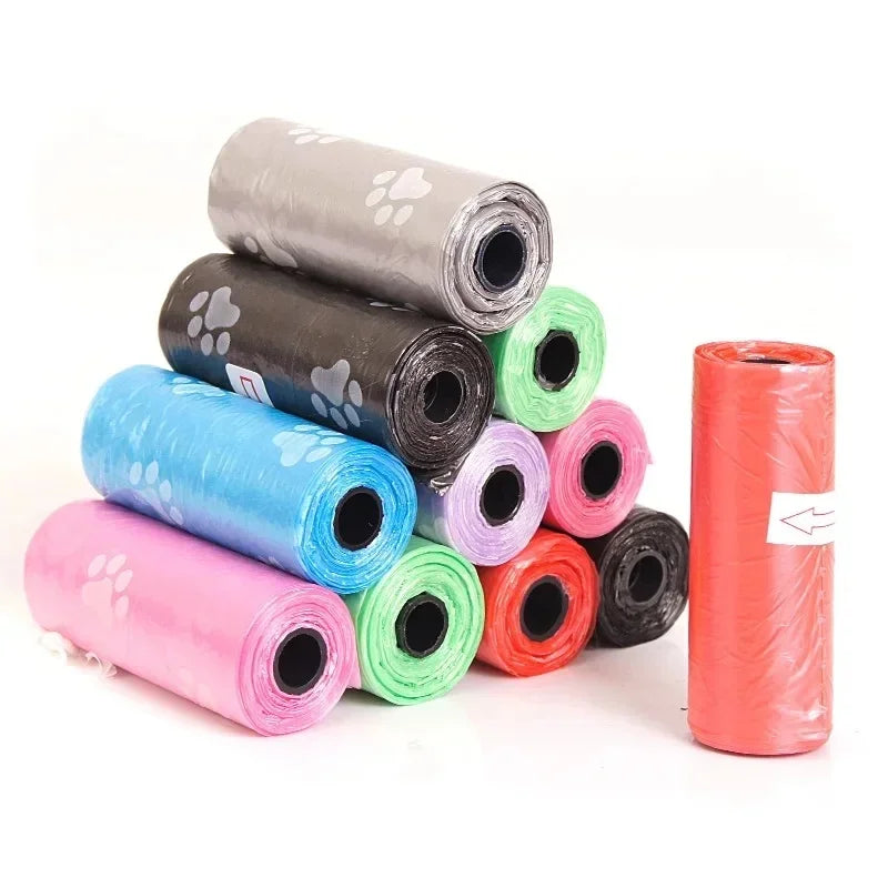 1/3/5pcs Pet Poop Bags Disposable Dog Waste Bags Bulk Poop Bags with Leash Clip and Bone Bag Dispenser 5 Rolls of 75 Pcs Bags - Pet Supplies from Linloft.